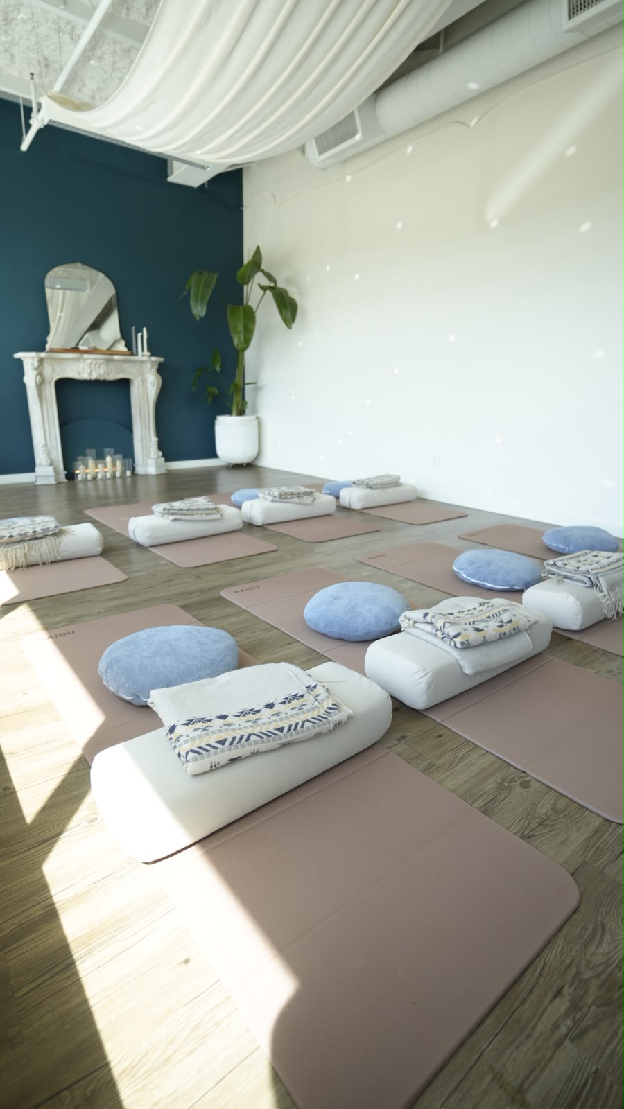 Mats laid out before class